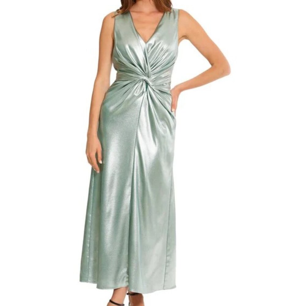NWT Mint Green Maggy London metallic dress, size 4